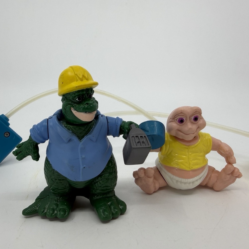 Dinosaurs Earl Baby Sinclair Figure Lot McDonalds Happy‎ Meal Toy Push Button - Picture 2 of 5